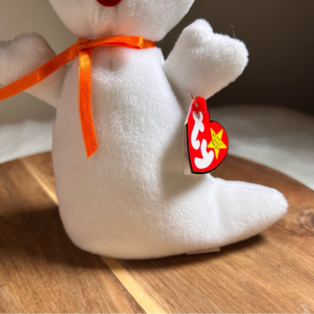 Vintage TY 1995 Spooky Ghost Beanie Baby - Picture 4 of 10